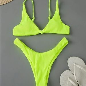 Neon yellow bikini! Brand new